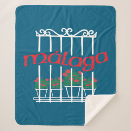 Manta Sherpa Malaga, window with flowers