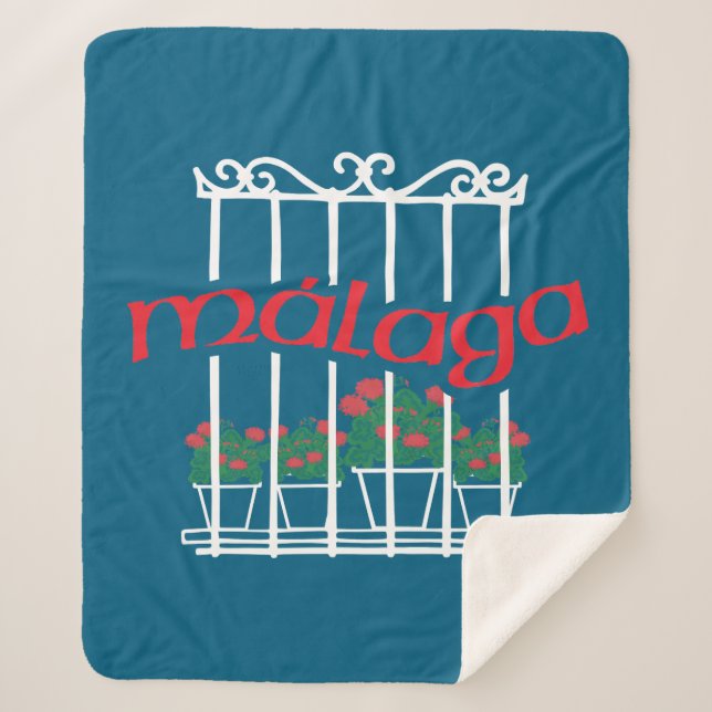 Manta Sherpa Malaga, window with flowers (Anverso)