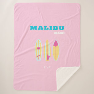Manta Sherpa Malibu, Playa Malibu, Preppy, Chica Preppy, Rosa