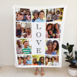 Manta Sherpa Mamá ama el Collage de fotos 10