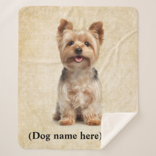 Manta Sherpa Mamá de Yorkie personalizada