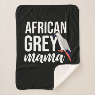 Manta Sherpa Mamá del loro gris africano