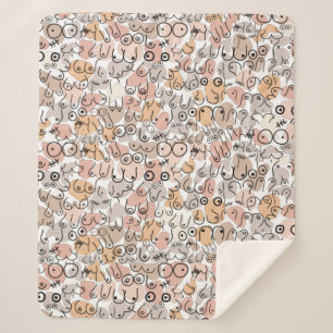 Manta Sherpa mama divertida de una mujer beige