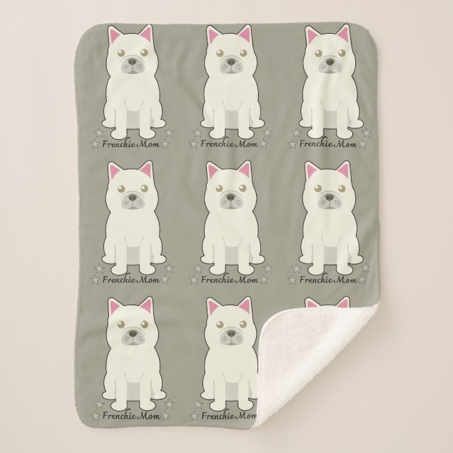 Manta Sherpa Mamá Frenchie (Anverso)
