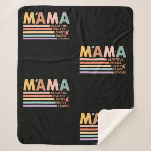 Manta Sherpa Mamá Hermosa, valiente y valiente