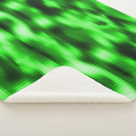 Manta Sherpa Manchado verde y preto estilo pastilhas de vidro