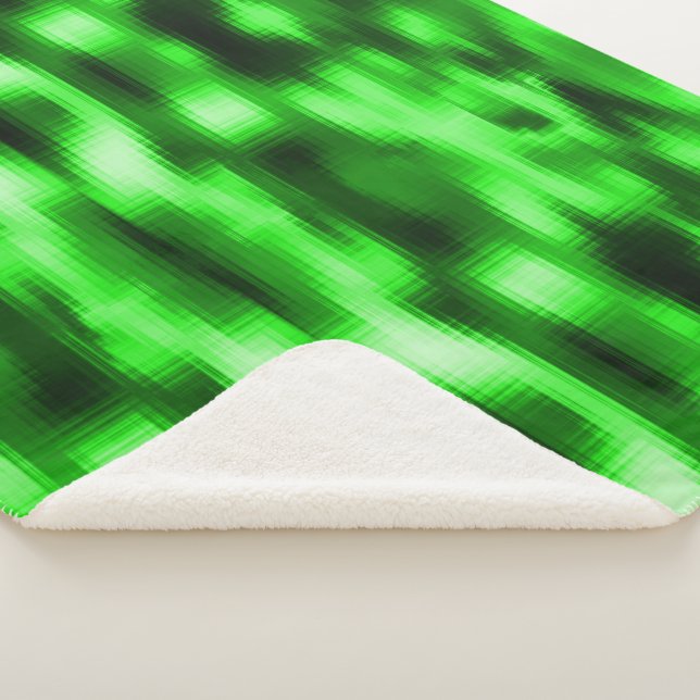 Manta Sherpa Manchado verde y preto estilo pastilhas de vidro (3/4)