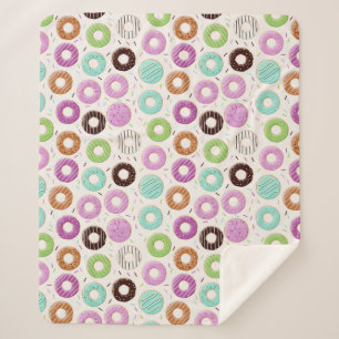 Manta Sherpa Manchas de patrón de donut