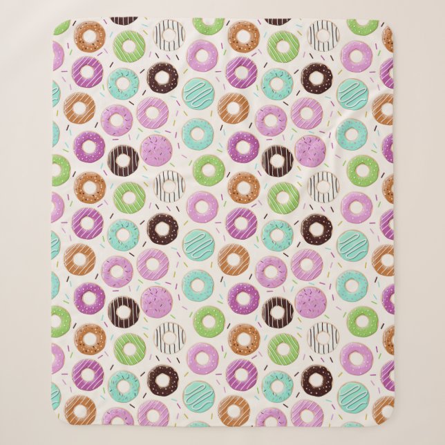 Manta Sherpa Manchas de patrón de donut (Anverso)