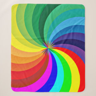 Manta Sherpa Mandala-46556 de color arcoiris
