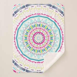 Manta Sherpa mandala colorida