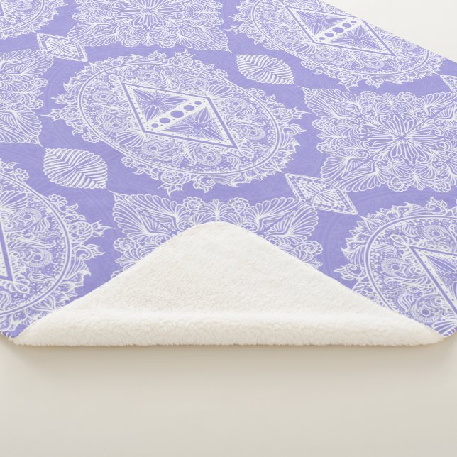 Manta Sherpa Mandala de Diamante Celeste (3/4)