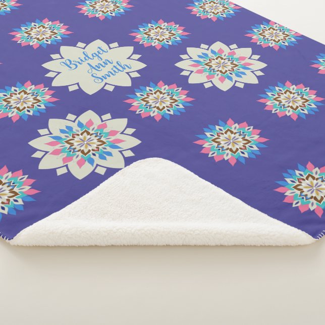 Manta Sherpa Mandala Morado 60 x 80 (3/4)