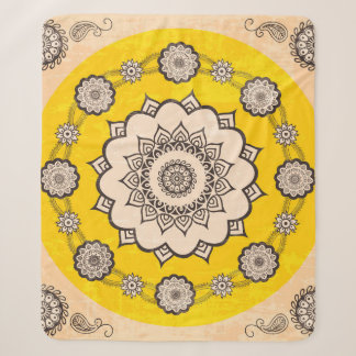 Manta Sherpa Mandala Ornamental: Diseño de estilo étnico.