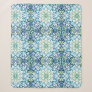 Manta Sherpa Mandalas de Nenúfar de Agua Blanca Hielo