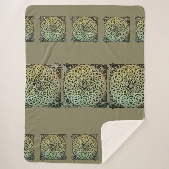 Manta Sherpa Mandalas de Nudos Celtas (Anverso)