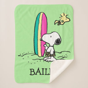 Manta Sherpa Maní   Alta marea de Snoopy y Woodstock