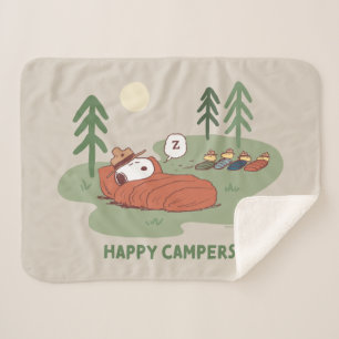 Manta Sherpa Maní   Camperas para dormir Snoopy & Woodstock
