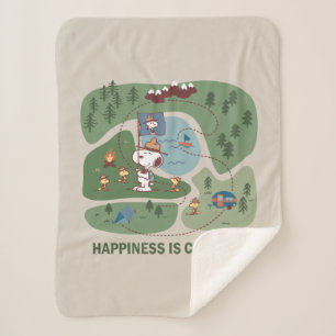 Manta Sherpa Maní   Mapa del campamento Snoopy & Woodstock