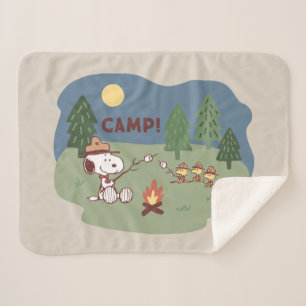 Manta Sherpa Maní   Snoopy & Woodstock en el fogón