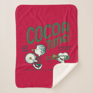 Manta Sherpa Maní Tiempo de Snoopy & Linus Cocoa