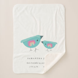 Manta Sherpa Mano corta lue arcoiris Birdy Baby Stat