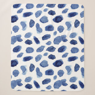 Manta Sherpa Mano Pintada, Cortinas De Agua Azul.