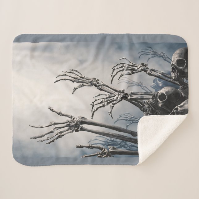 Manta Sherpa Manos de cementerio aterradoras llegan a la luna H (Anverso (horizontal))