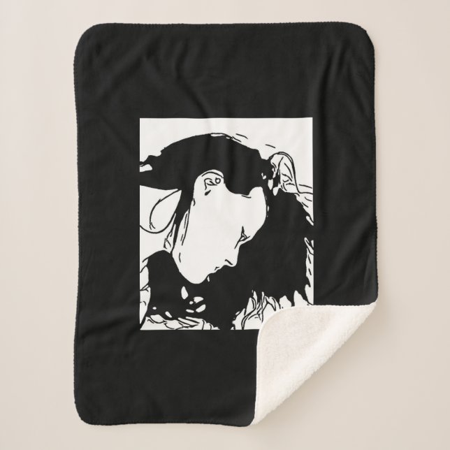 Manta Sherpa Mantenga el pelo hacia atrás (Anverso)