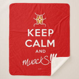 Manta Sherpa ¡¡¡Mantengan la calma y el silencio!!! Rojo y blan