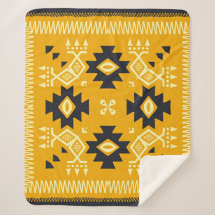 Manta Sherpa Mantequilla cuadrada, batik floral paisley.