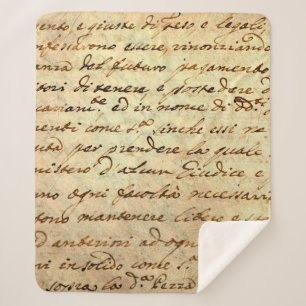 Manta Sherpa manuscrito antiguo del siglo XVII escrito en tinta