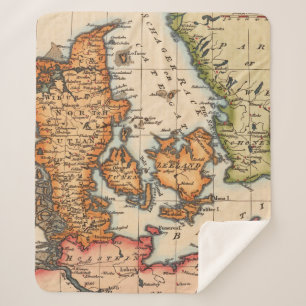 Manta Sherpa Mapa antiguo antiguo inspirado (10)