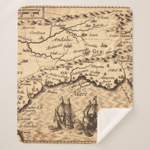 Manta Sherpa Mapa antiguo inspirado (3)