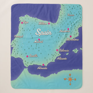 Manta Sherpa Mapa Clásico de España