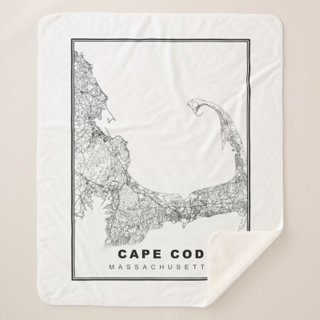 Manta Sherpa Mapa de Cape Cod (Anverso)