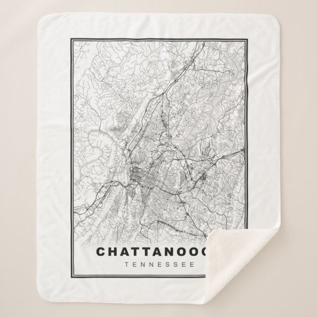 Manta Sherpa Mapa de Chattanooga (Anverso)