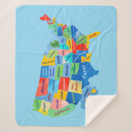 Manta Sherpa Mapa de EE. UU