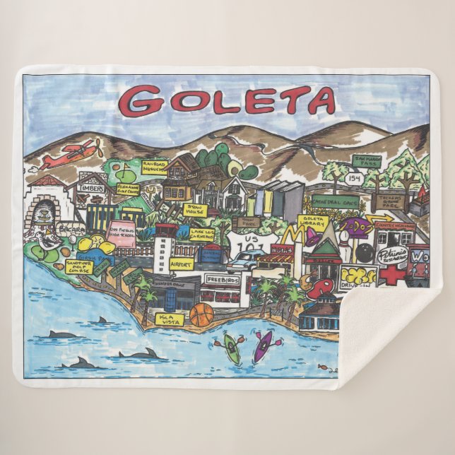 Manta Sherpa Mapa de Goleta Sherpa Blanket (Anverso (horizontal))