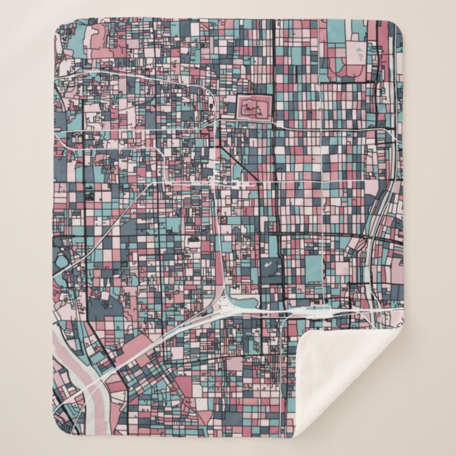 Manta Sherpa Mapa de Kyoto Japón (Anverso)