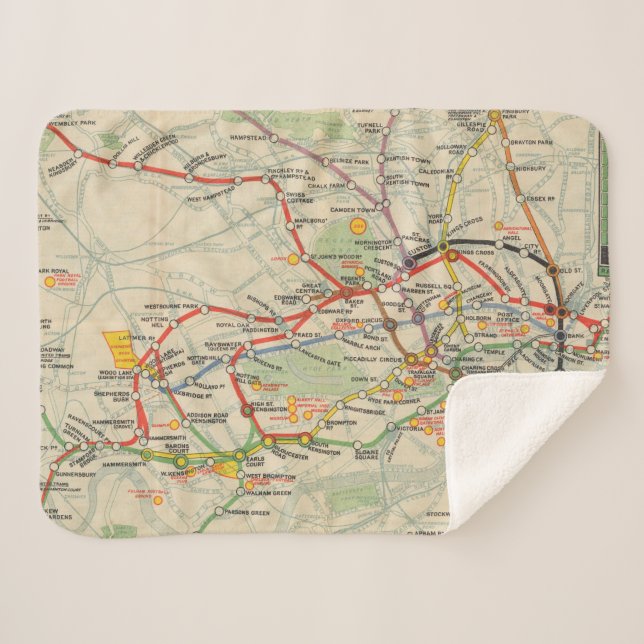 Manta Sherpa Mapa de los ferrocarriles de subterráneo de (Anverso (horizontal))