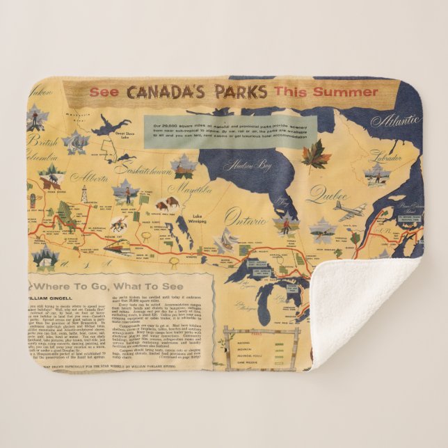 Manta Sherpa Mapa de los parques de Canadá - de Canadá (Anverso (horizontal))