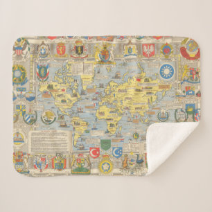 Manta Sherpa Mapa de Naciones Unidas del mundo