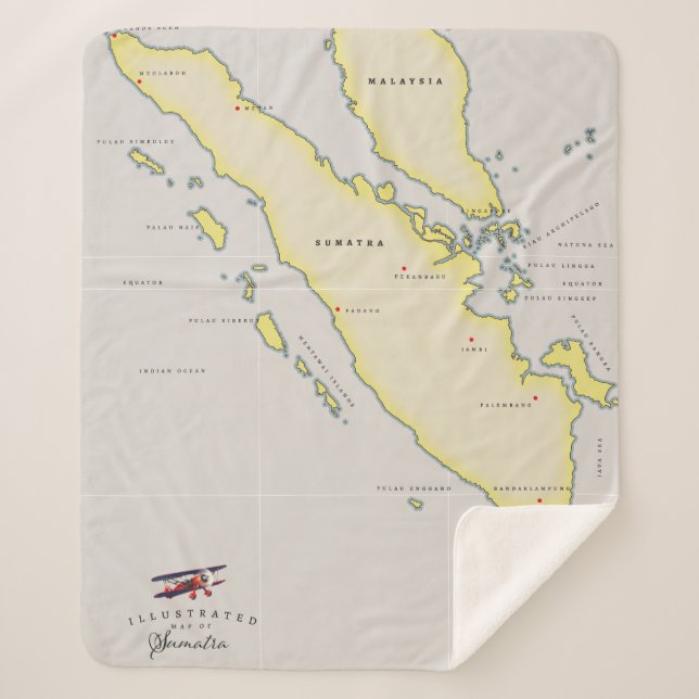 Manta Sherpa Mapa de Sumatra (Anverso)