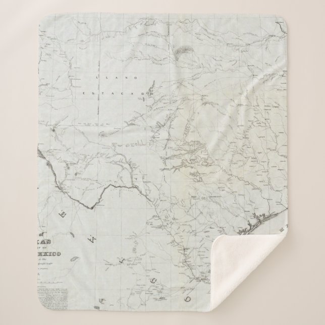 Manta Sherpa Mapa de Tejas y parte de New México (Anverso)