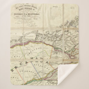 Manta Sherpa Mapa del distrito de Montreal, Canadá más bajo