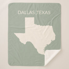 Manta Sherpa Mapa del estado de Texas Decoración del hogar Mant