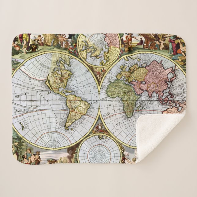 Manta Sherpa Mapa del mundo (Anverso (horizontal))