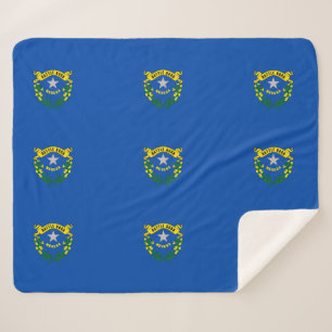 Manta Sherpa Mapa del Sherpa Patriótico con bandera de Nevada