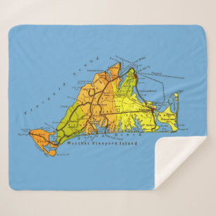 Manta Sherpa Mapa del viñedo de Martha